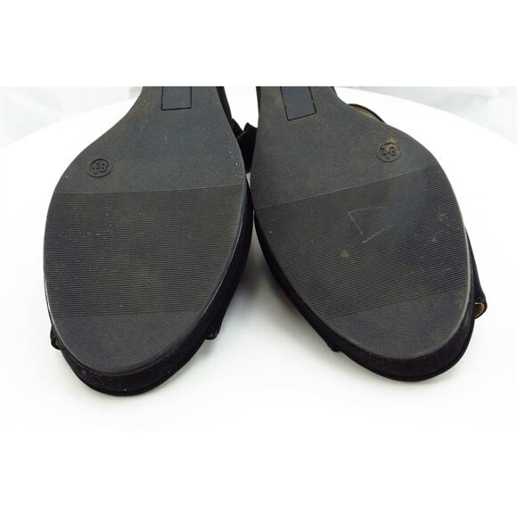 Seychelles Women Sz 8.5‎ M Black Wedge Synthetic Shoes Buttercream - Picture 7 of 8